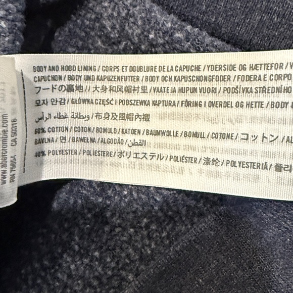 Hollister Blue Hoodie with Logo Patch Size S - Picture 9 of 10